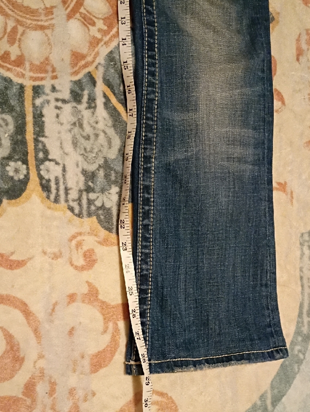 Womens Blue Embroidered Bootcut Jeans - 7 For All Mankind Style - Picture 15 of 15